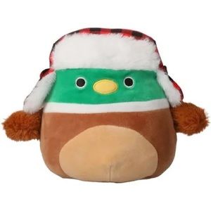 Avery duck Squishmallow with Christmas hat